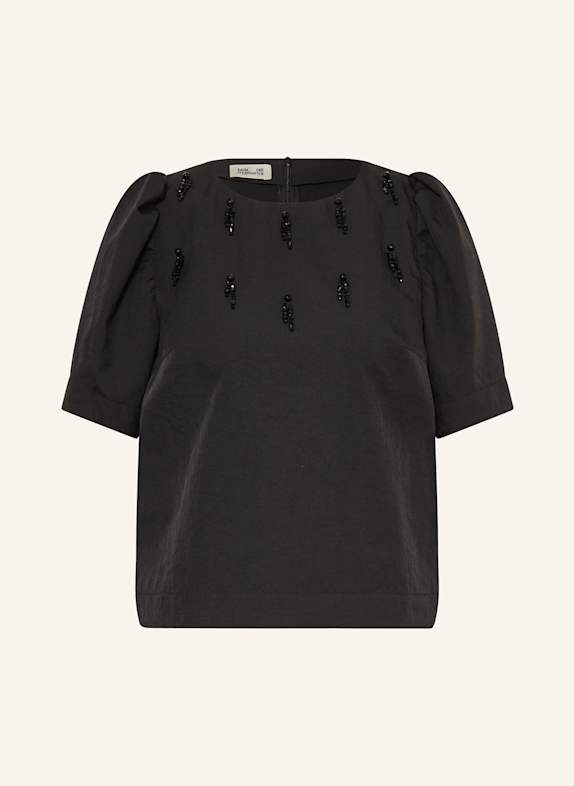 BAUM UND PFERDGARTEN Bluzka MINU z ozdobnymi kamykami CZARNY