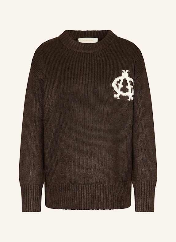 another COTTON LAB Pullover DUNKELBRAUN / ECRU