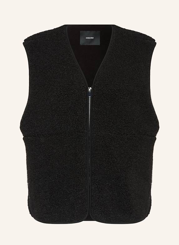 someday Teddyfell-Weste ULIV SCHWARZ