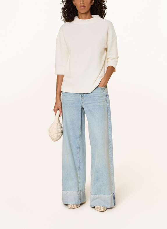 someday Bouclé shirt KELISE met 3/4 mouwen ECRU