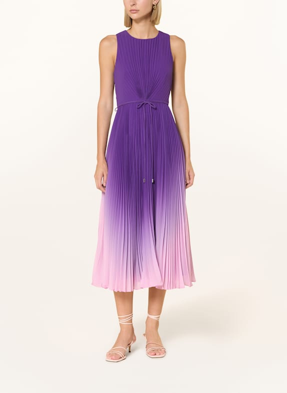 Phase Eight Robe SIMARA à plis LILAS/ ROSE