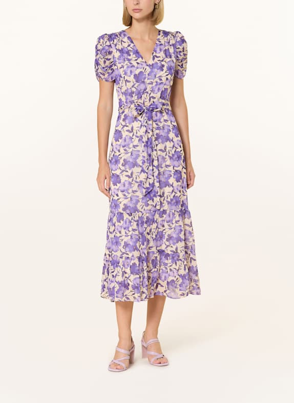 Phase Eight Robe AZALEA avec fil pailleté LILAS/ CRÈME/ OR