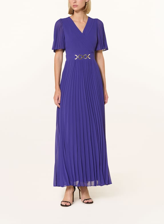 Phase Eight Robe YASMINA à plis LILAS