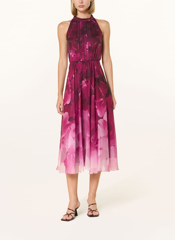Phase Eight Robe BETHANY à plis ROUGE FONCÉ/ FUCHSIA/ NOIR