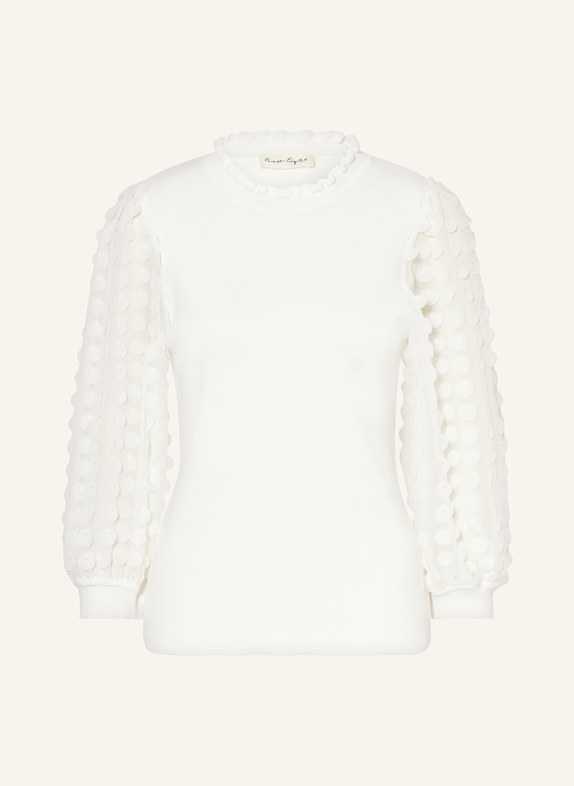 Phase Eight Sweter SHELLY z falbankami ECRU