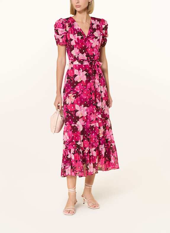 Phase Eight Robe AZALEA avec fil pailleté FUCHSIA/ ROSE FUCHSIA/ ARGENT
