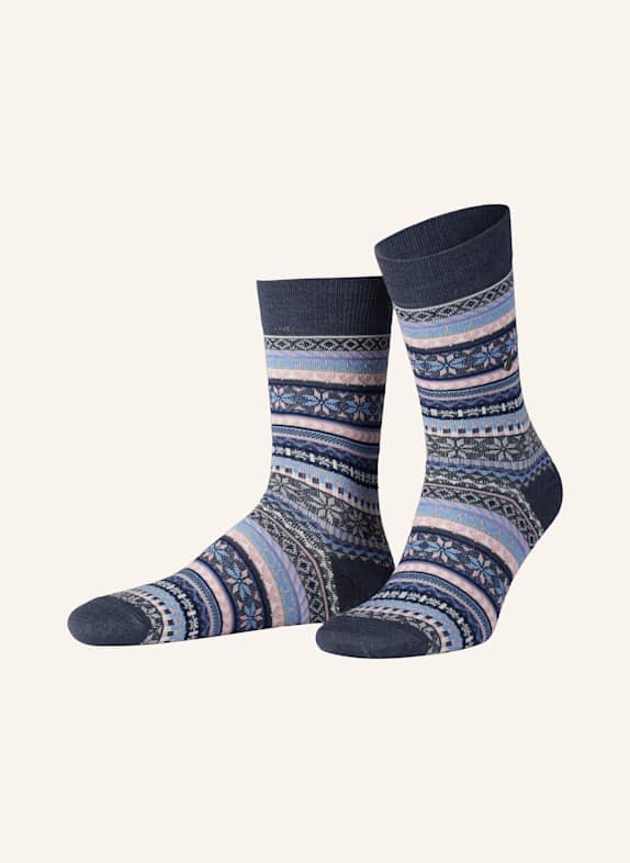 Burlington Socken FAIR ISLE DELIGHT 6688 DARK BLUE MEL.