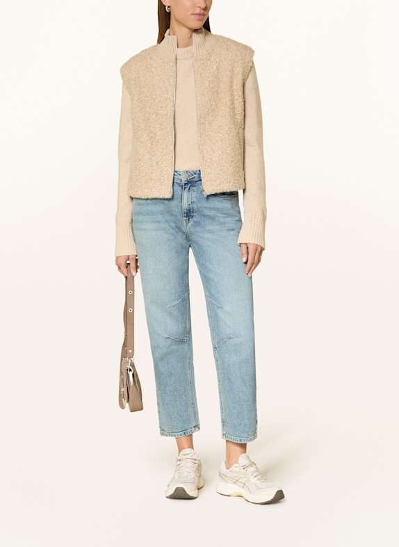 OPUS Teddyfell-Weste GULUNI HELLBRAUN