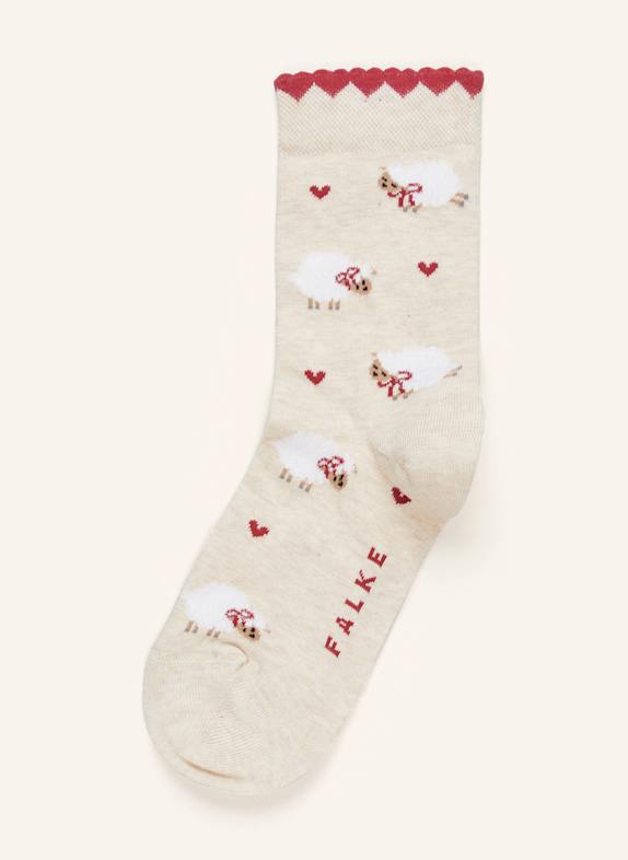 FALKE Chaussettes CUTE SHEEP 4650 SAND MEL.
