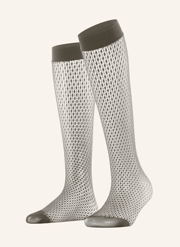 FALKE Fine knee high stockings NET 7166 LINEN