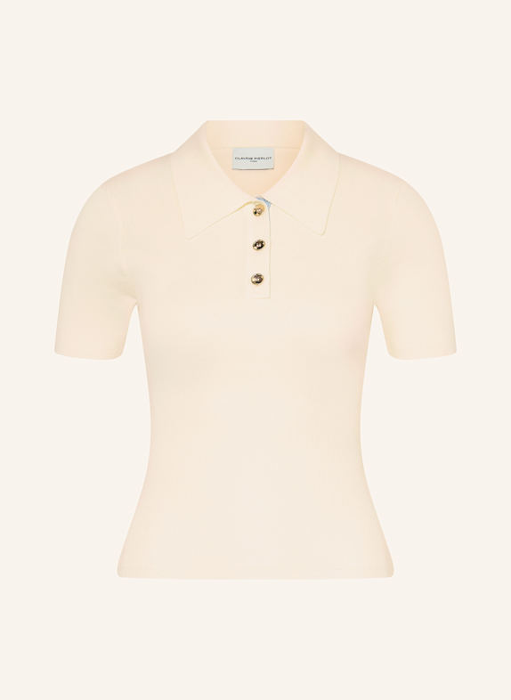 CLAUDIE PIERLOT Strick-Poloshirt ECRU