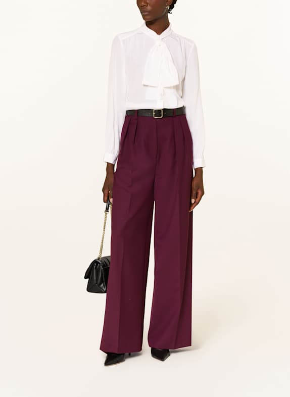 HERZEN'S ANGELEGENHEIT Zijden blouse met strik WIT