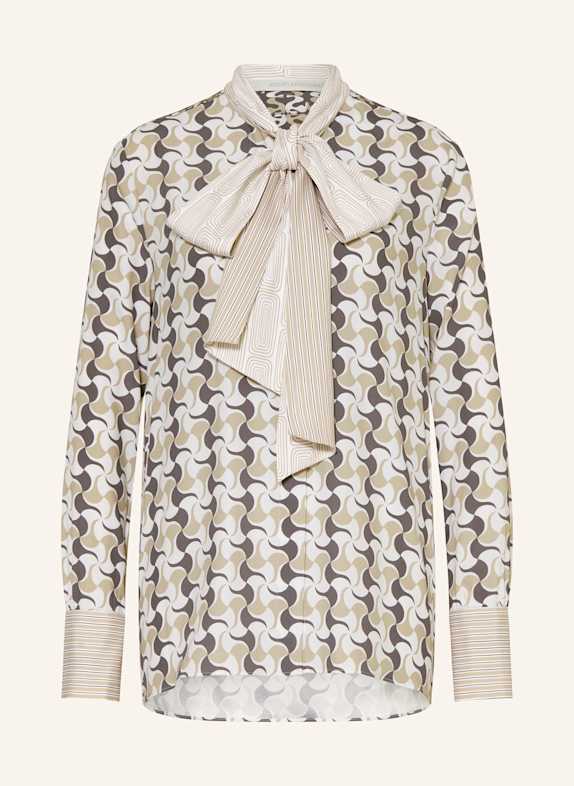 HERZEN'S ANGELEGENHEIT Silk blouse with bow CREAM / BLACK