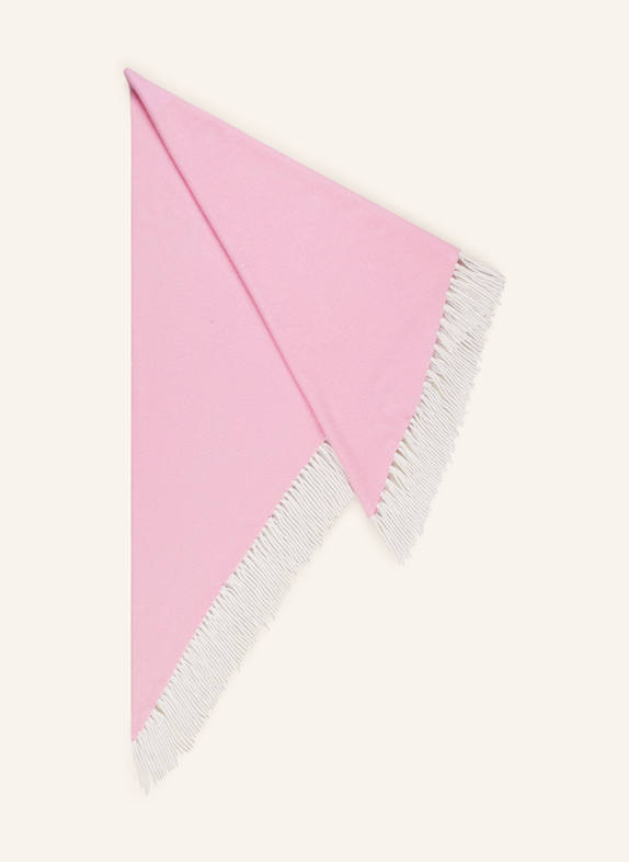 HERZEN'S ANGELEGENHEIT Dreieckstuch mit Cashmere ROSA / ECRU