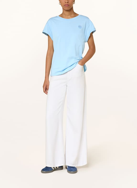 Rich & Royal T-Shirt mit Schmucksteinen HELLBLAU