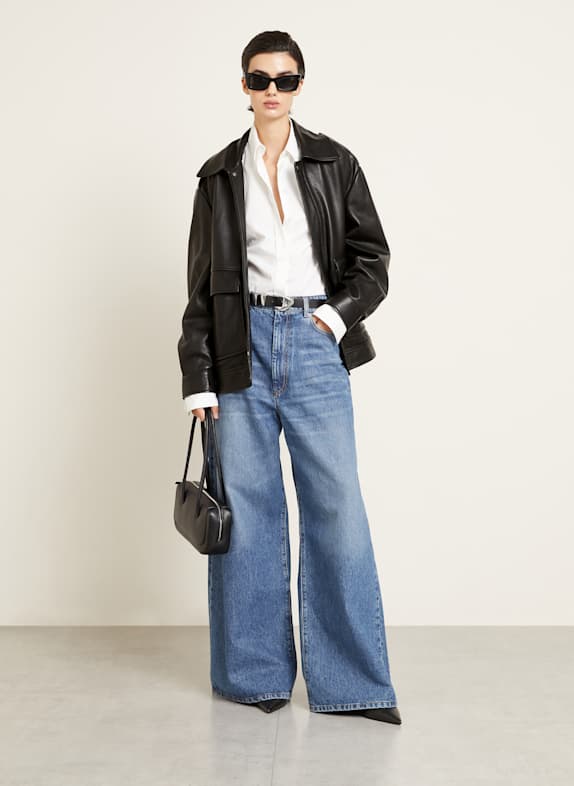 NOUR HAMMOUR Veste en cuir DREY NOIR