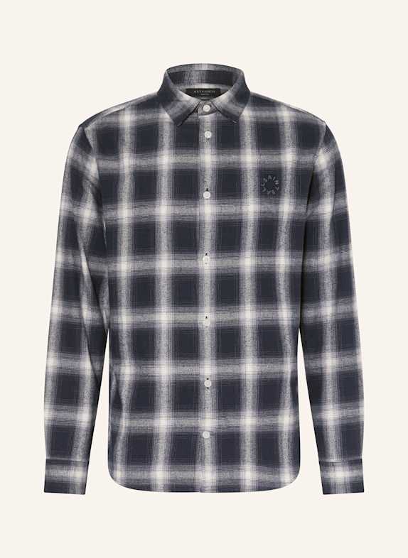 ALLSAINTS Flanellhemd HAVEN Relaxed fit DUNKELBLAU/ BLAU/ WEISS
