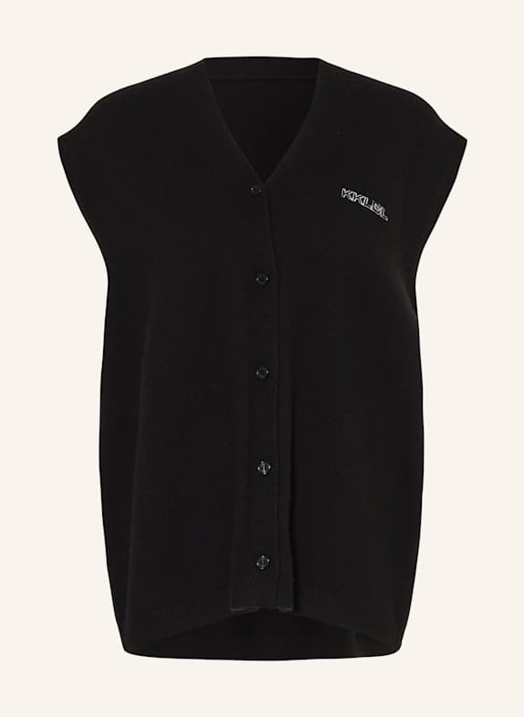 KARO KAUER Strickweste SCHWARZ / WEISS / ECRU