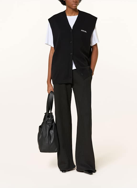 KARO KAUER pletená vesta ČERNÁ / BÍLÁ / REŽNÁ