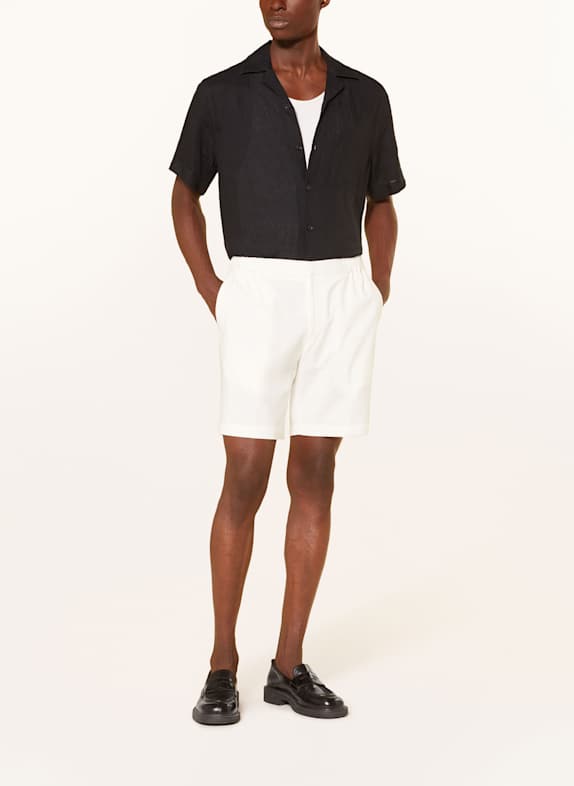 REISS Resorthemd BELDI Relaxed Fit van linnen ZWART