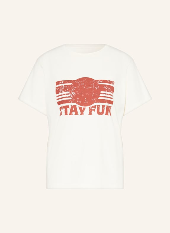 ba&sh T-Shirt REESE ECRU/ DUNKELROT