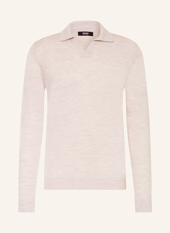 REISS Koszulka polo z dzianiny MILBURN JASNOBRĄZOWY