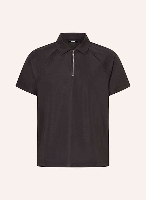 REISS Koszulka polo z piki WINSTON CZARNY