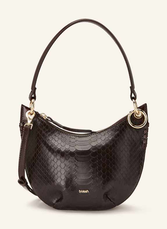 ba&sh Kabelka PYTHON TMAVĚ HNĚDÁ