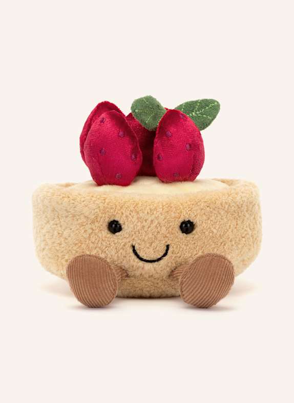 Jellycat Pluche speelgoed AMUSEABLES FLEURETTE TARTE AUX FRAISES BEIGE / ROOD