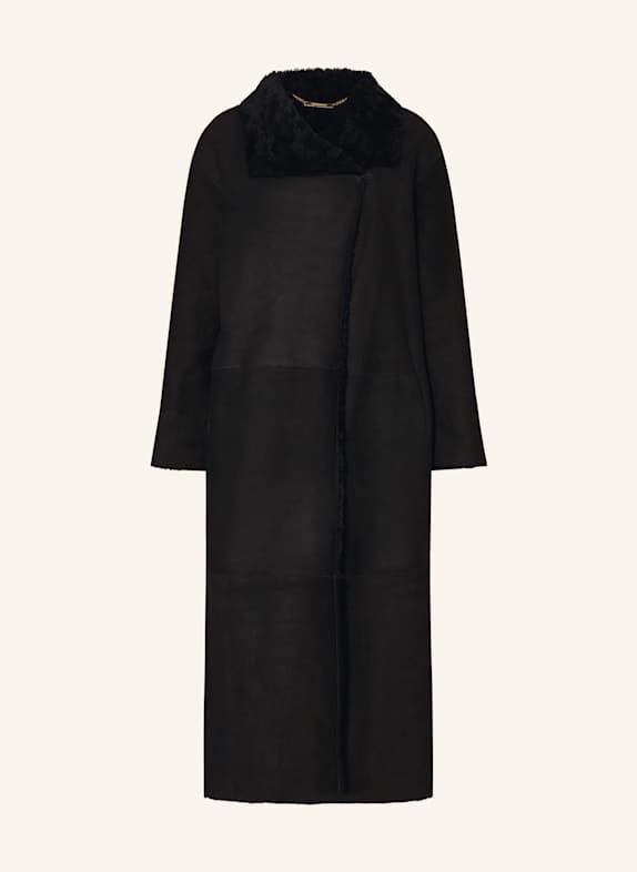 NOUR HAMMOUR Ledermantel BIRTHDAY SCHWARZ