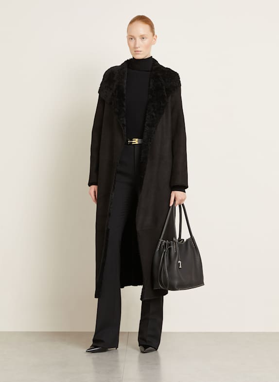 NOUR HAMMOUR Ledermantel BIRTHDAY SCHWARZ