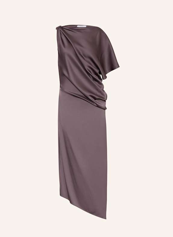 REISS Satinkleid KENZIE DUNKELBRAUN