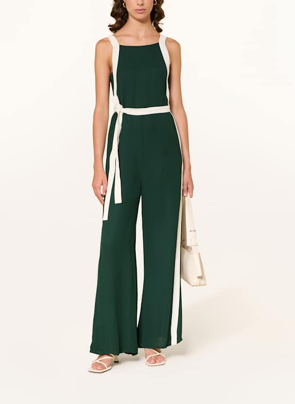 REISS Jumpsuit SALMA DUNKELGRÜN / CREME