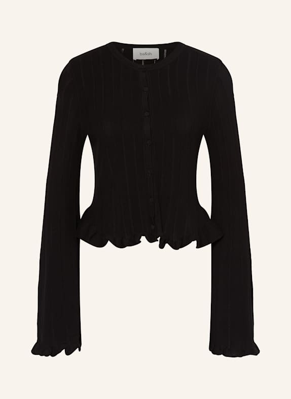 ba&sh Pletený kardigan VITIS ČERNÁ