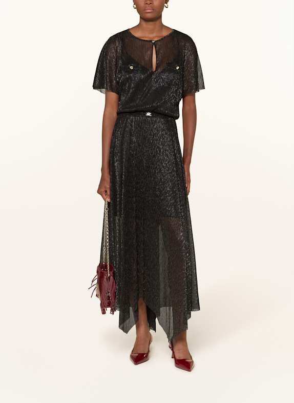 maje Kleid mit Glitzergarn SCHWARZ