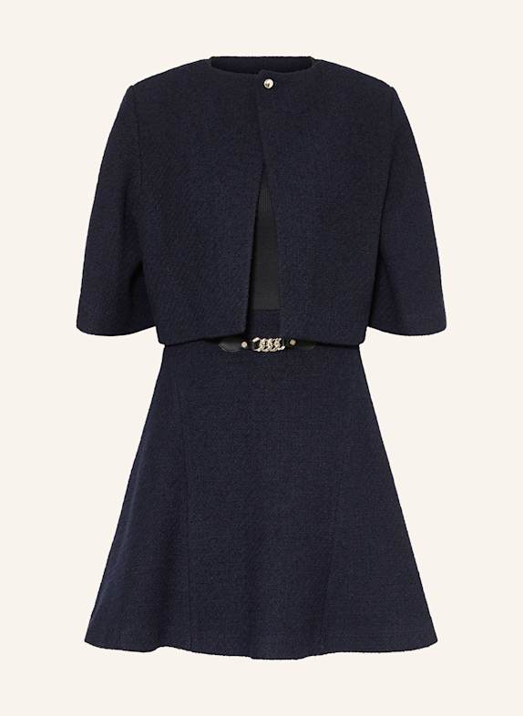 maje Set: Kleid und Cropped-Jacke DUNKELBLAU