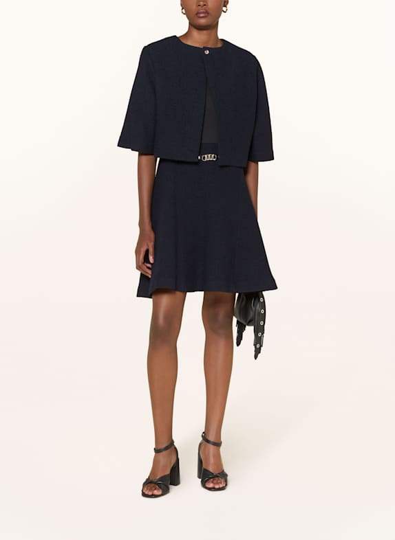 maje Set: Kleid und Cropped-Jacke DUNKELBLAU