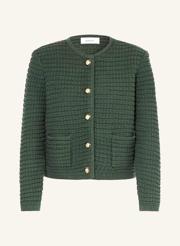 ba&sh Pletený kardigan GASPARD TMAVĚ ZELENÁ