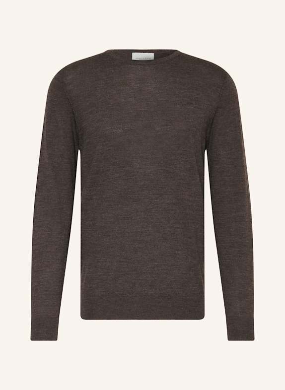 PROFUOMO Sweter CIEMNOBRĄZOWY