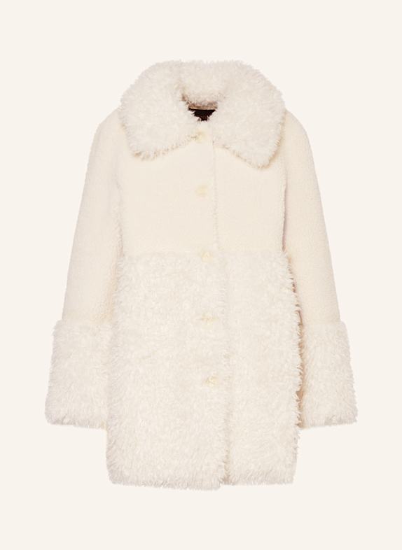 maje Kunstfell-Mantel ECRU