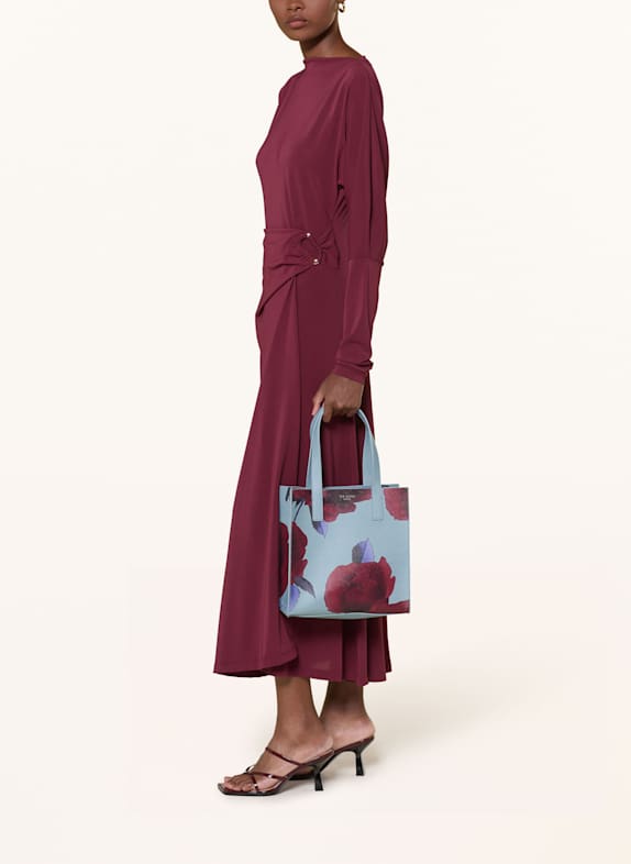 TED BAKER Shopper EMMERIE SMALL LICHTBLAUW / DONKERROOD / PAARS