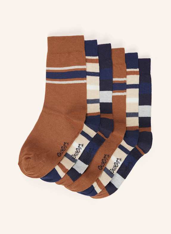 ewers COLLECTION Lot de 6 chaussettes 319 319 toffee