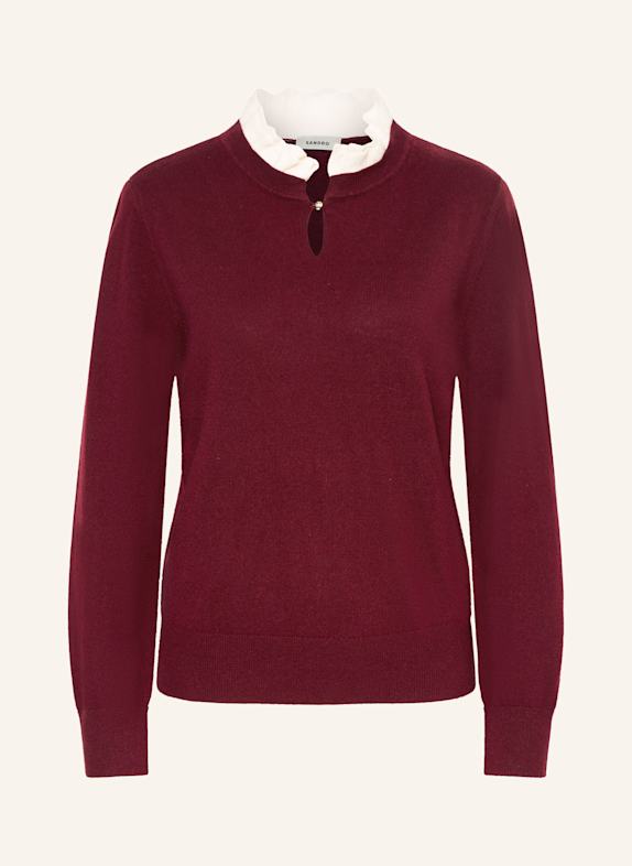 SANDRO Pullover DUNKELROT