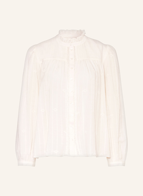 ba&sh Bluse MELODY mit Rüschen und Lochspitze ECRU