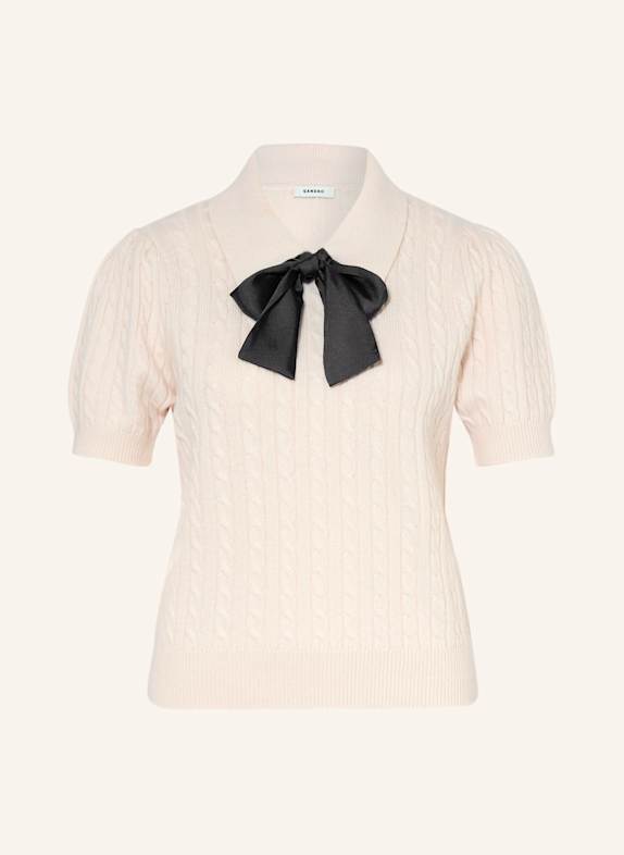 SANDRO Strickshirt mit abnehmbarer Schluppe ECRU