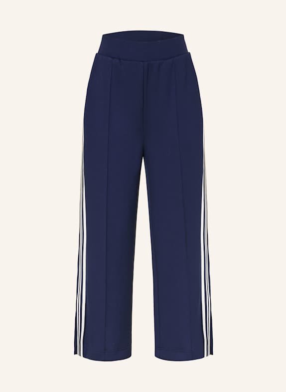 Joseph Ribkoff Sweatpants with tuxedo stripes DARK BLUE / WHITE