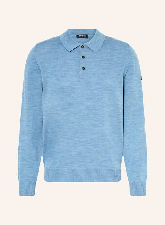 MAERZ MUENCHEN Strick-Poloshirt BLAU