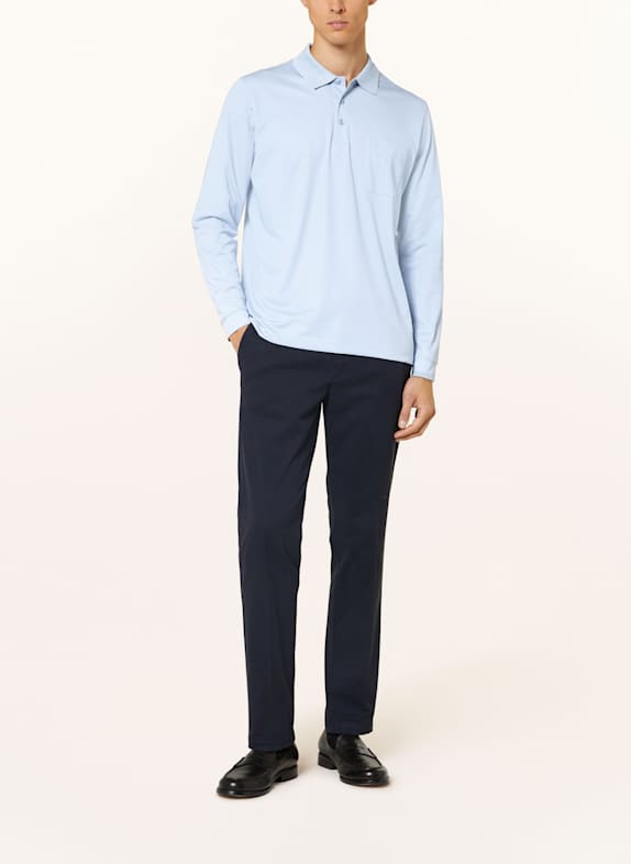 RAGMAN Piqué polo shirt LIGHT BLUE