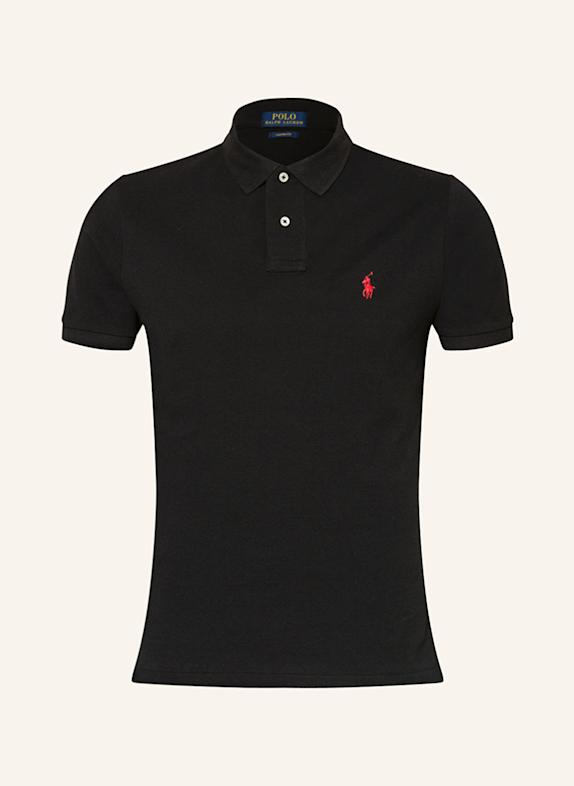 POLO RALPH LAUREN Piqué-Poloshirt Custom Slim Fit SCHWARZ