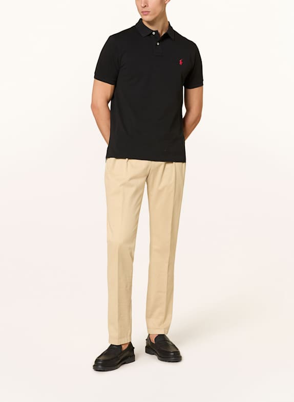 POLO RALPH LAUREN Piqué poloshirt Custom Slim Fit ZWART